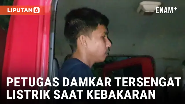 VIDEO: Petugas Damkar Tersengat Aliran Listrik saat Kebakaran