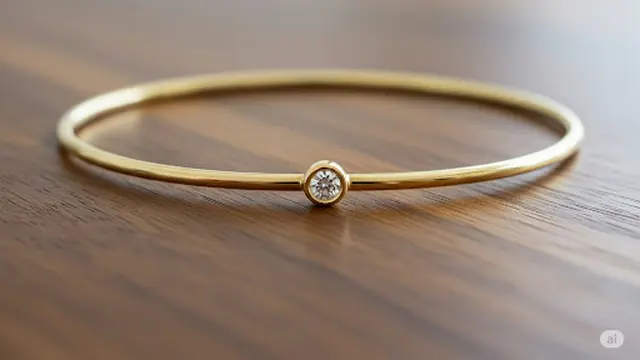 Gelang Emas Minimalis dengan Liontin Berlian