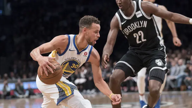 Stephen Curry saat melawan Nets