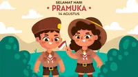 Ilustrasi Hari Pramuka. (Image by freepik)