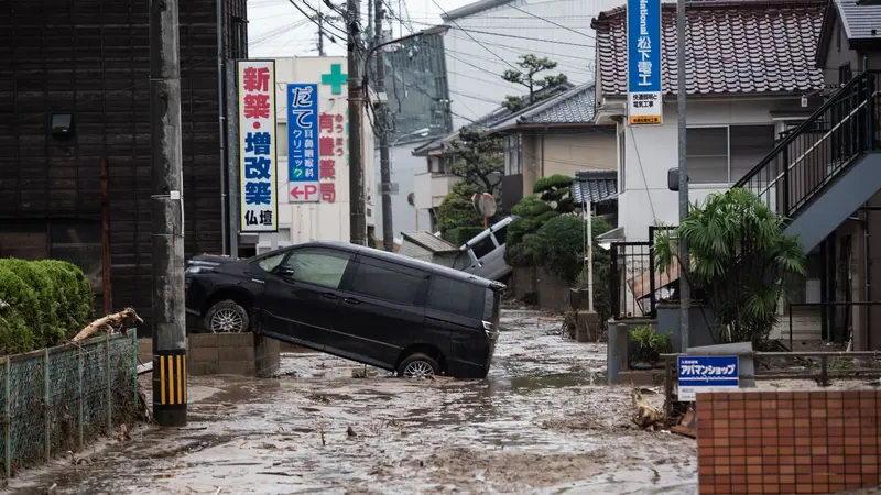 Tewaskan 75 Orang, Begini Dampak Kerusakan Banjir Jepang