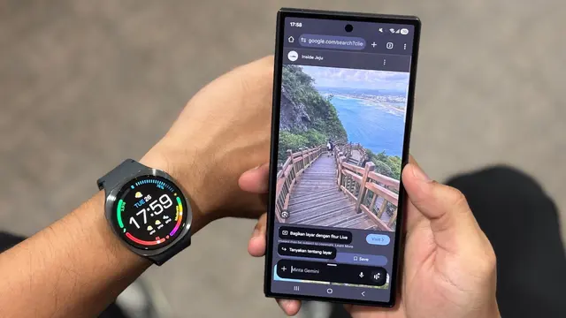Google Live with Camera di Samsung Galaxy Z Fold7. Credit: Samsung