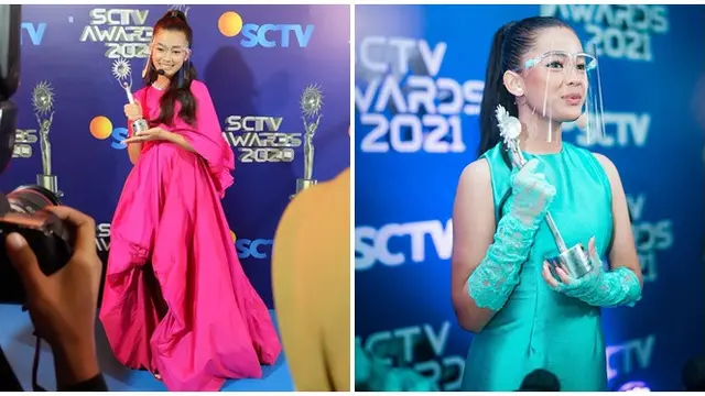 6 Potret Beda Gaya Aqeela Calista di SCTV Awards 2020 dan 2021, Bikin Pangling
