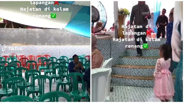 Antimainstream, Video Lokasi Hajatan di dalam Kolam Renang Ini Jadi Sorotan