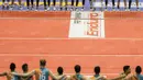 3. Para pemain Jakarta BNI Taplus bersiap jelang laga final four seri kedua Proliga 2016 melawan Jakarta Pertamina Energi di GOR Amongrogo, Yogyakarta, Minggu (8/5/2016). (Bola.com/Vitalis Yogi Trisna)