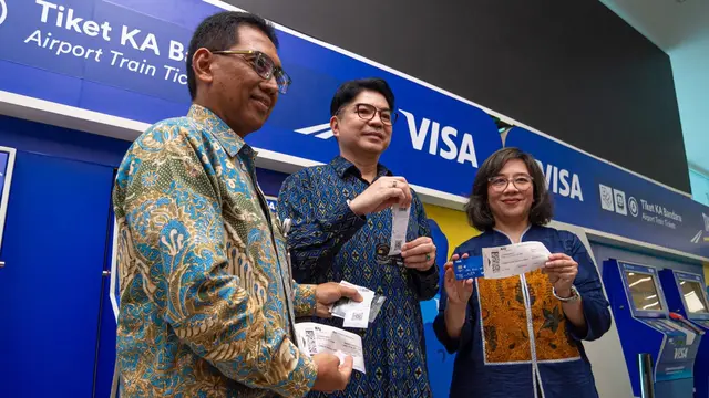 Ilustrasi peresmian peluncuran visa contactless/Visa