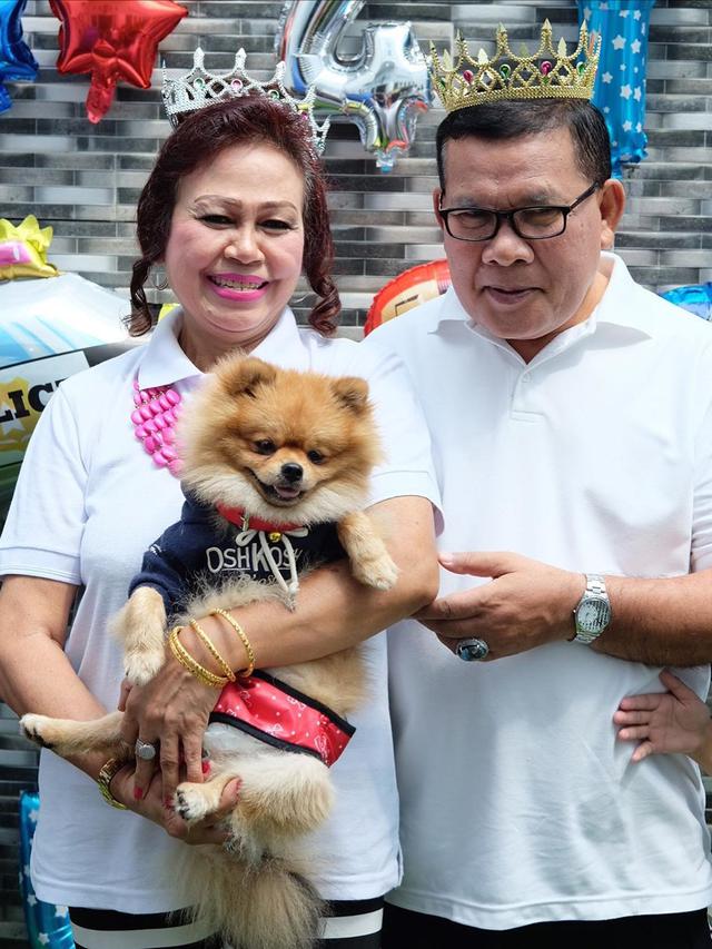 Momen ulang tahun Courage anak Melaney Ricardo dan Tyson Lynch