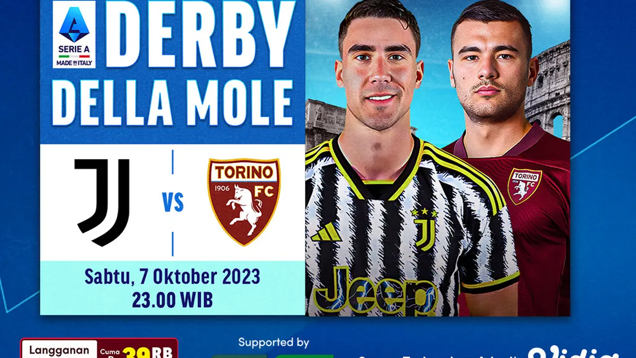 Link Live Streaming Serie A Juventus vs Torino di Vidio