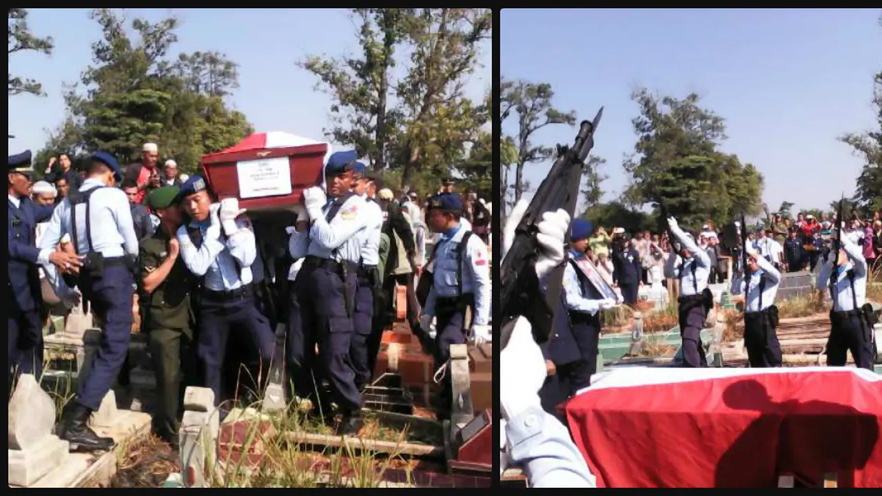 Kopilot Hercules Dimakamkan, Kekasih Setia Dampingi Ibunda