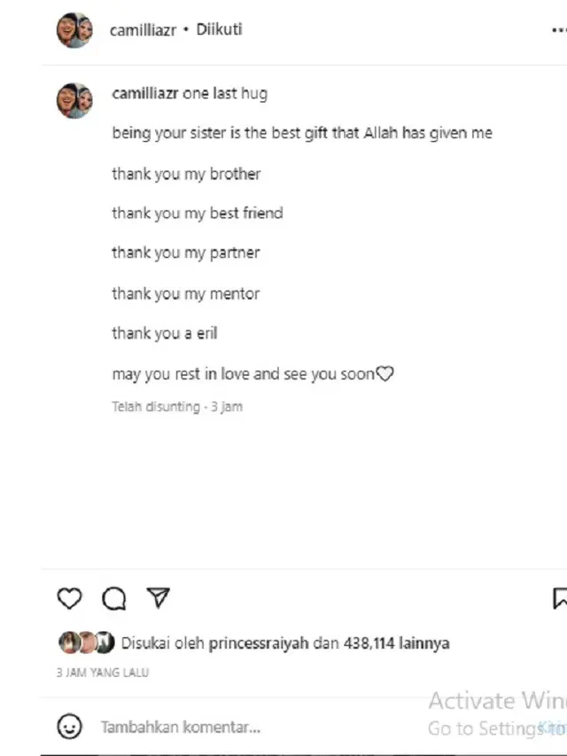 Zara, putri Ridwan Kamil (Foto: Instagram/@camilliazr)
