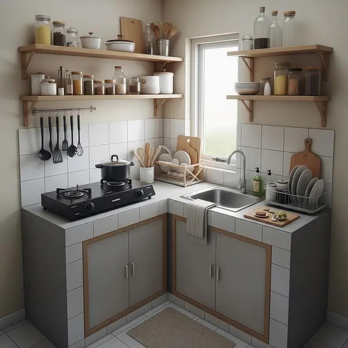7 Ide Dapur Mini Multifungsi di Rumah 1 Lantai Budget Rp 7 Juta, Hemat Biaya dan Fungsional