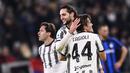 Berkat kemenangan tersebut, Juventus melesat ke posisi lima dengan 25 poin. Sementara itu, Inter terpaksa turun ke posisi tujuh dengan raihan 24 poin. (AP/LaPresse/Fabio Ferrari)