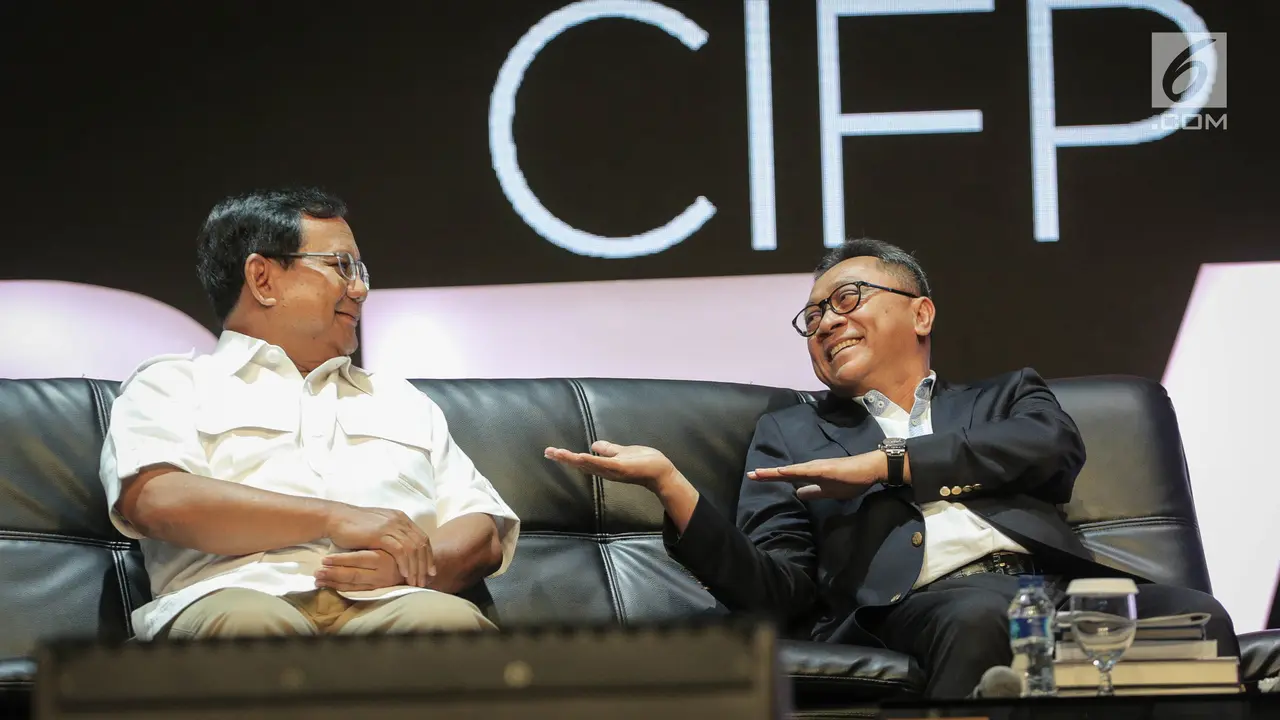 Prabowo Sampaikan Materi di Conference on Indonesia Foreign Policy 2017