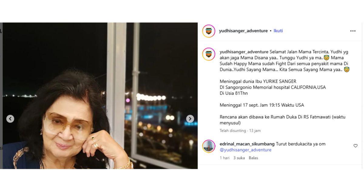 Yurike Sanger dengan Presiden Soekarno Meninggal Dunia