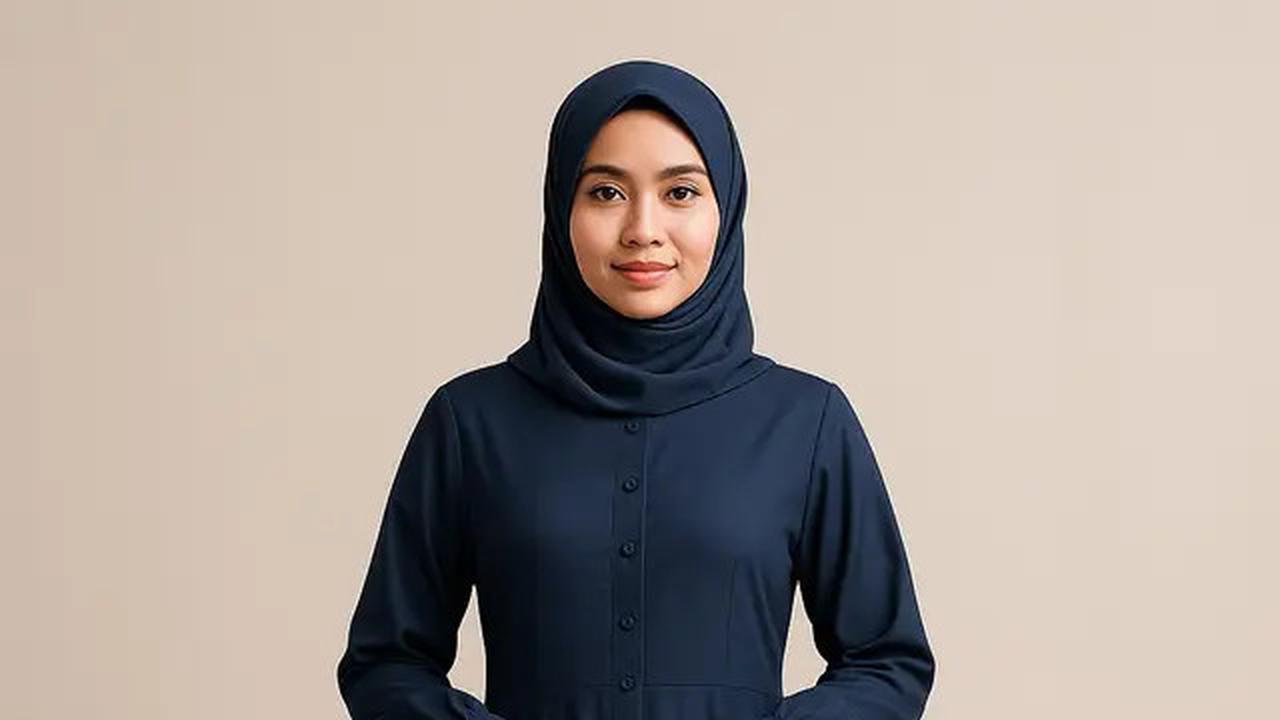 5 Model Gamis Syar'i dengan Aksen Kancing Depan, Cocok untuk Busui