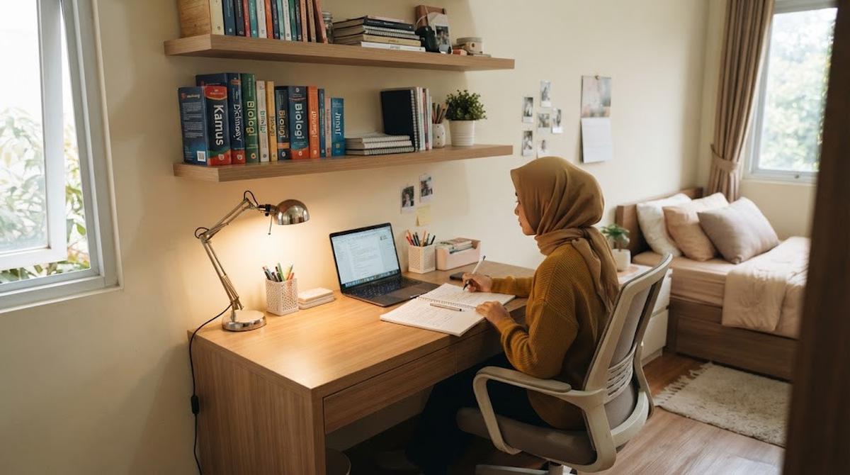 Ide Penyimpanan Koleksi Buku di Kamar Sempit