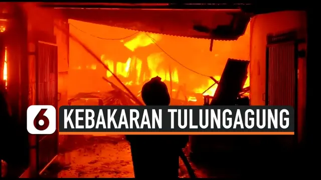VIDEO: 300 Lebih Lapak di Pasar Tradisional Campurdarat Terbakar