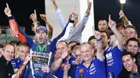 Pembalap  Movistar Yamaha Jorge Lorenzo usai juara di MotoGP Qatar (Crashnet)