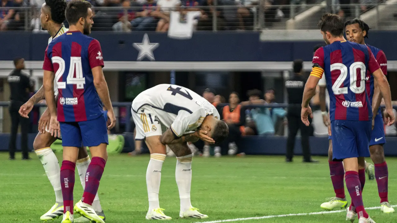 Foto: El Clasico di Pramusim Jadi Milik Barcelona setelah Hajar Real Madrid pada Laga Soccer Champions Tour 2023