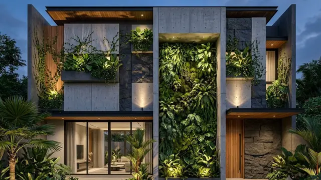 Vertical Garden dan Pencahayaan Dramatis