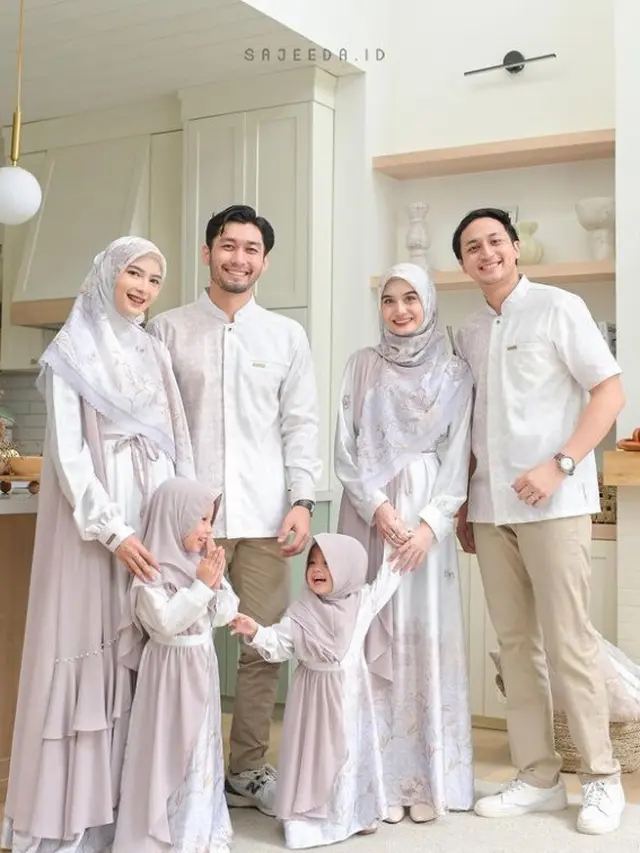 Baju lebaran keluarga Kafiya Series (Sumber: Instagram/sajeeda.id)
