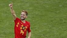 Dries Mertens menjadi pemain Belgia kedua setelah Marc Wilmots yang mampu mencetak gol pada dua edisi Piala Dunia. (AFP/Odd Andersen)