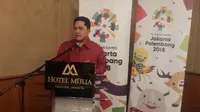Ketua INASGOC 2018, Erick Thohir, mengundang para pemimpin redaksi media cetak dan online berbuka bersama di Hotel Mulia, Jakarta, Senin (5/6/2017), untuk membicarakan persiapan Asian Games 2018. (Bola.com/Darojatun)