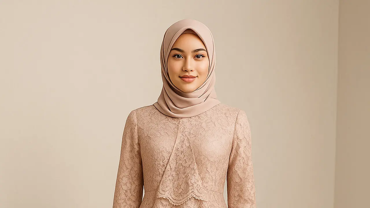 Model Gamis Brokat Full Layer Depan 2025/Ilustrasi AI