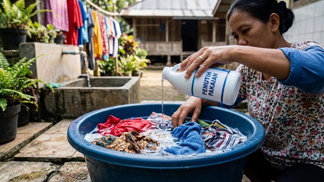 Menggunakan Pemutih pada Pakaian Berwarna