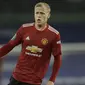 6. Donny van de Beek - Donny van de Beek adalah satu-satunya pemain Belanda yang ada di skuad Manchester United pada musim ini. Gelandang berusia 23 tahun ini didatangkan dari Ajax Amsterdam pada bursa transfer musim panas. (AFP/Matt Dunham/pool)