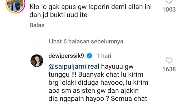 Unggahan Dewi Perssik. (Foto: Dok. Instagram @dewiperssik9)