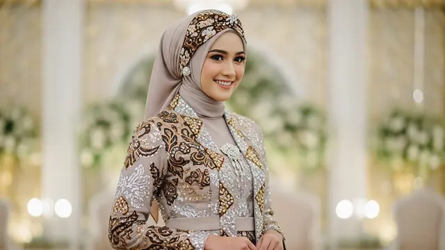 Gamis Batik Payet Mewah Tapi Tetap Ringan