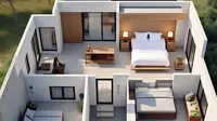Inspirasi 5 Denah Rumah Minimalis Modern 3 Kamar Tipe 45 yang Populer di 2025