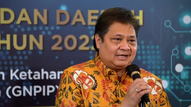Menteri Koordinator Bidang Perekonomian Airlangga Hartarto pada Rakorpusda Pengendalian Inflasi 2022, di Surabaya, Rabu (14/9/2022). (Dok Kemenko Perekonomian)
