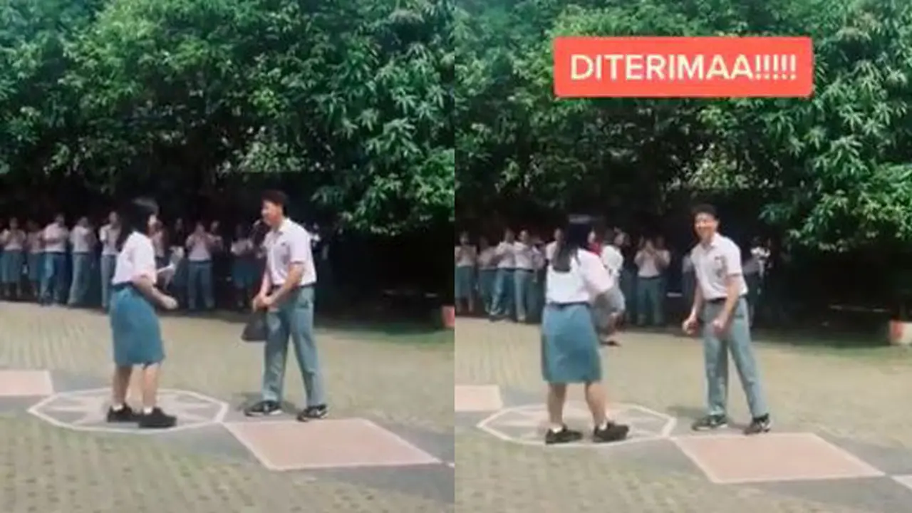 Nembak Gebetan di Depan Seluruh Siswa di Sekolah, Aksi Remaja Ini Bikin Warganet Baper