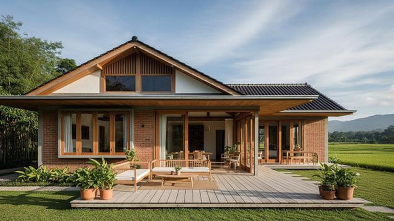 7 Desain Rumah Desa Nuansa Japandi Pakai Kayu dan Bata Ekspos, Lagi Tren di 2026
