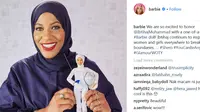 Barbie menciptakan versi boneka dari Ibtihaj Muhammad, atlet Amerika Serikat pertama yang mengenakan kerudung di Olimpiade 2016. (Instagram/barbie)