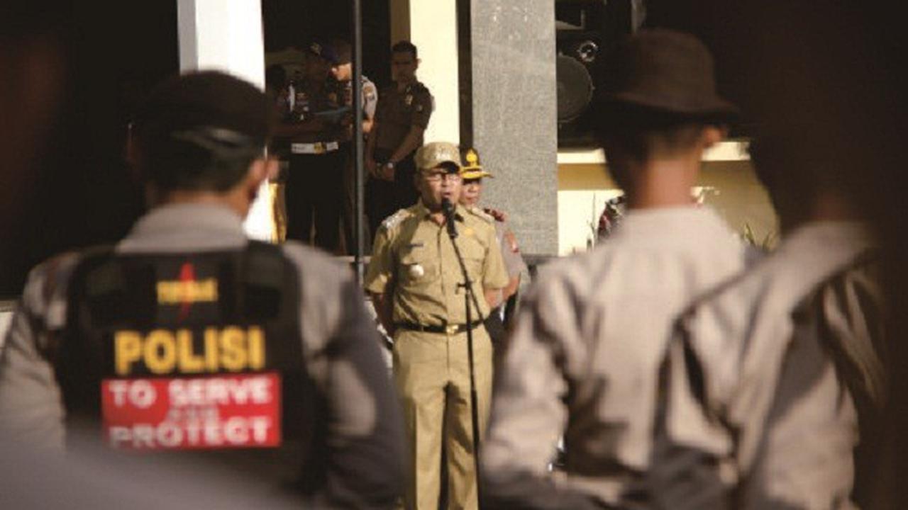 Walkot Makassar Pimpin Apel Polisi Pascabentrok dengan Satpol PP