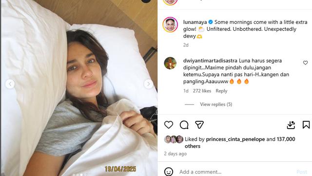Luna Maya Unggah Foto Tanpa Make Up