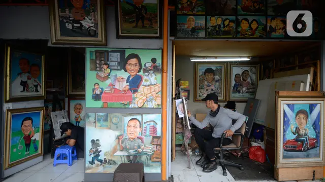Sempat Terdampak Pandemi, Para Pelukis di Pasar Baru Mulai Ramai Pemesanan