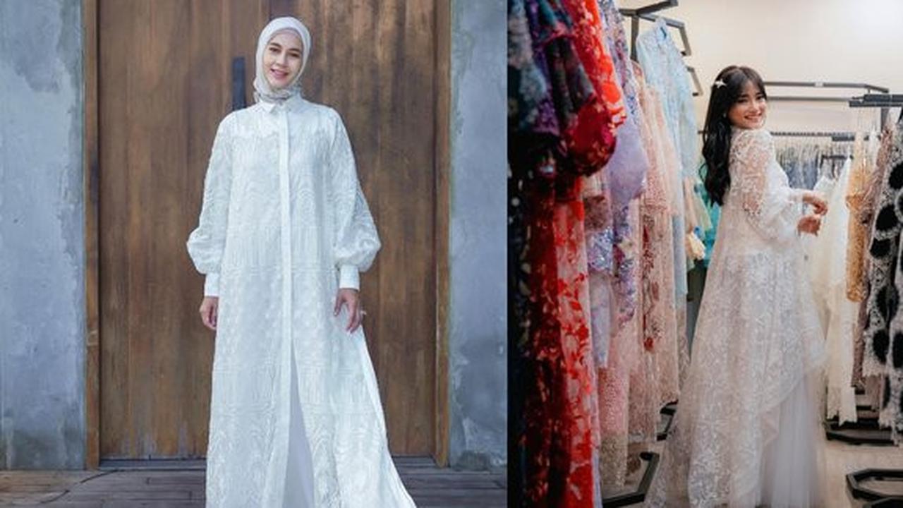 Inspirasi gamis anggun untuk Lebaran 2025 yang berasal dari pilihan para artis Indonesia.