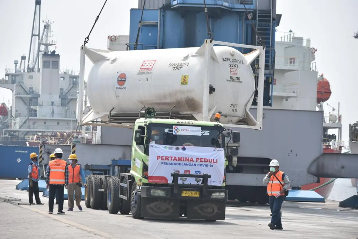 Pertamina Siap Distribusikan 100 Ton Oksigen bantuan India