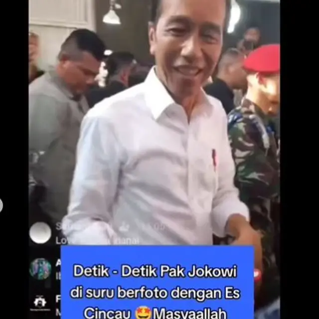 Viral Emak-Emak di Pasar Sukses Paksa Jokowi Promosikan Es Cincau Dagangannya