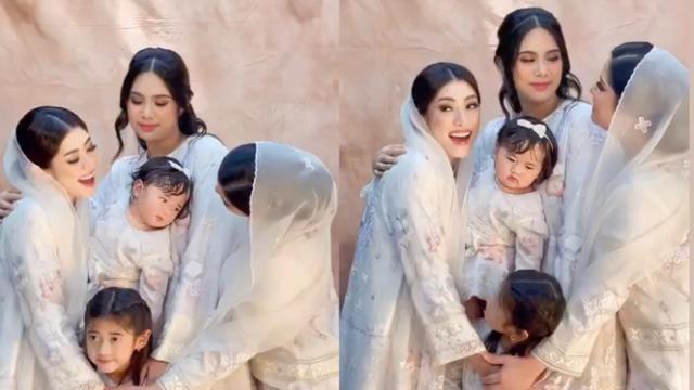 Potret keluarga SBY saat momen lebaran idul fitri, Almira Yudhoyono curi perhatian