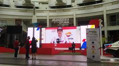 Kurang dari sebulan jelang dihelatnya Seri MotoGP Indonesia di Sirkuit Mandalika pada Maret depan, atmosfer balapan motor papan atas dunia ini mulai terasa di Jakarta. (Bola.com/Darojatun)