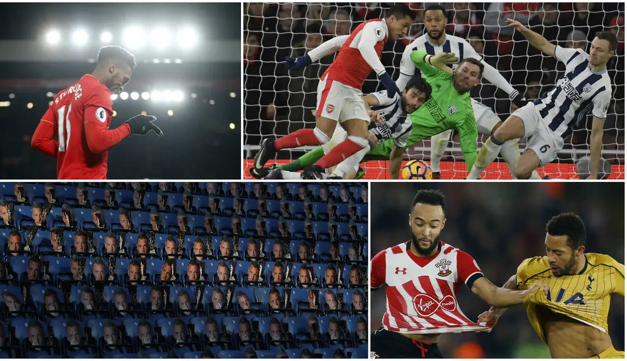 Berikut ini 10 foto terbaik pada ajang Premier League pekan ke-18 yang menjadi pilihan Editor Bola.com. (AFP-Reuters)