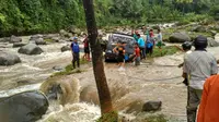 Empat sungai di Banyumas, yakni Sungai Pelus, Banjaran, Logawa, dan Sungai Prukut, menjadi lintasan banjir bandang dari lereng Gunung Slamet. (Liputan6.com/Muhamad Ridlo)