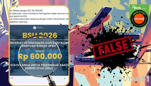 Cek Fakta Liputan6.com menelusuri klaim link pendaftaran BSU 2026.