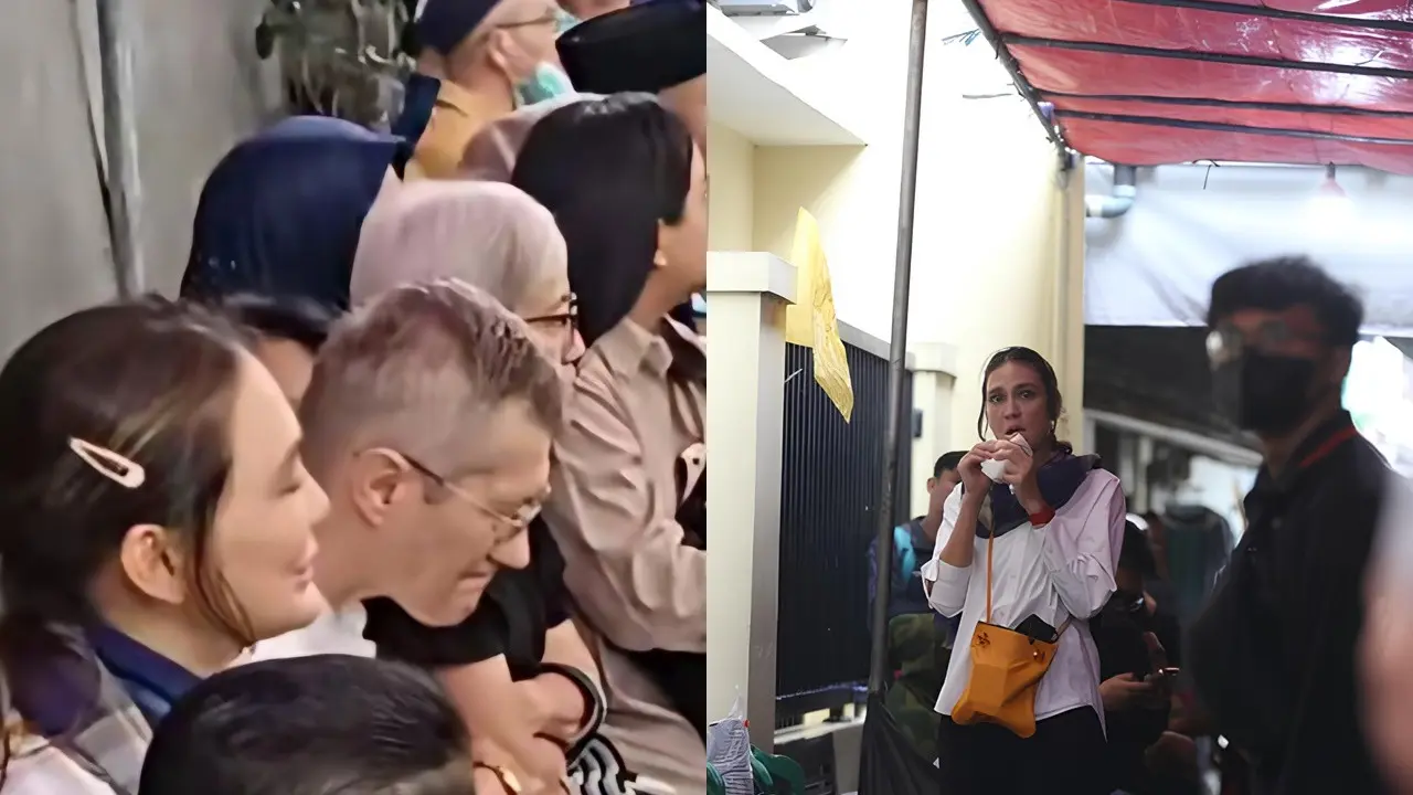 Luna Maya Melayat Ibu Maxime