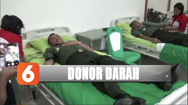 Kongdam XVI Pattimura menggelar donor darah untuk membantu korban gempa Ambon.